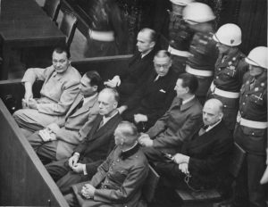 Angeklagte beim Nürnberger Prozess