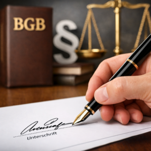 Wie unterschreibt man richtig?